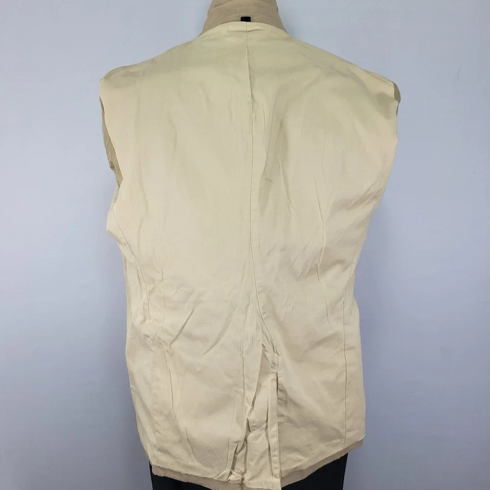 J.Crew Men's Sport Coat Blazer Two Button Beige Cotton Size Large‎